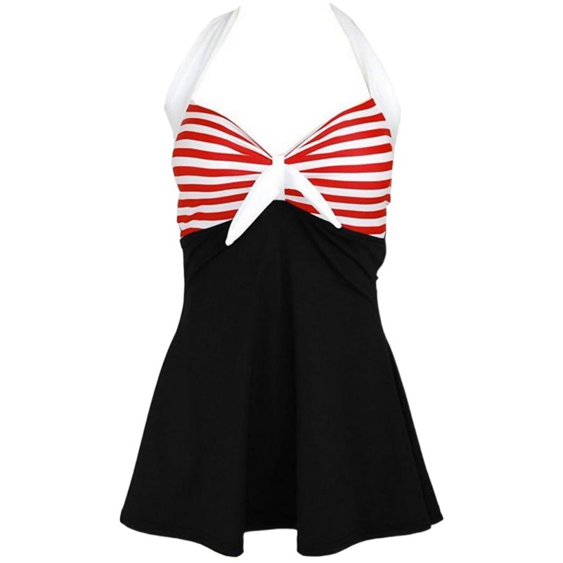 New Amazon AliExpress European and American plus size Striped Swimsuit Plus Fat Plus Ladies' one-piece Hot Swimsuit AA