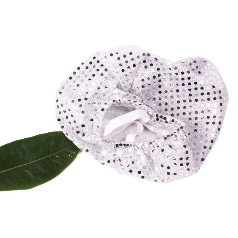 Stage performance sequined leg cover silver socks polyester fabric fashion leg cover manufacturers