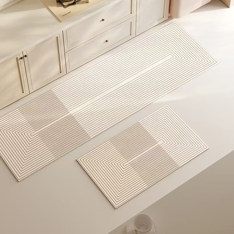 Picture of Japanese Style Line Diatom Mud Water Absorbing Oil Kitchen Mat Light Luxury Bathroom Non-Slip Floor Mat Bathroom Quick-Dry Door Mat