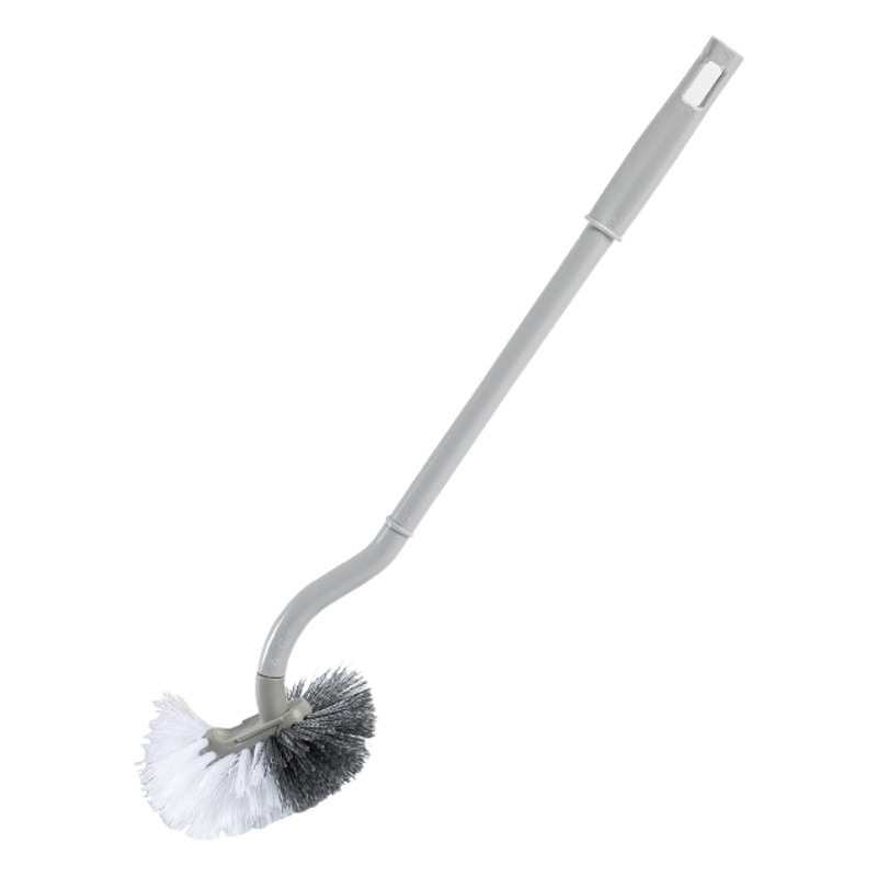 Toilet toilet brush household toilet Japanese style no dead angle S-type toilet brush long handle plastic soft fur cleaning ball