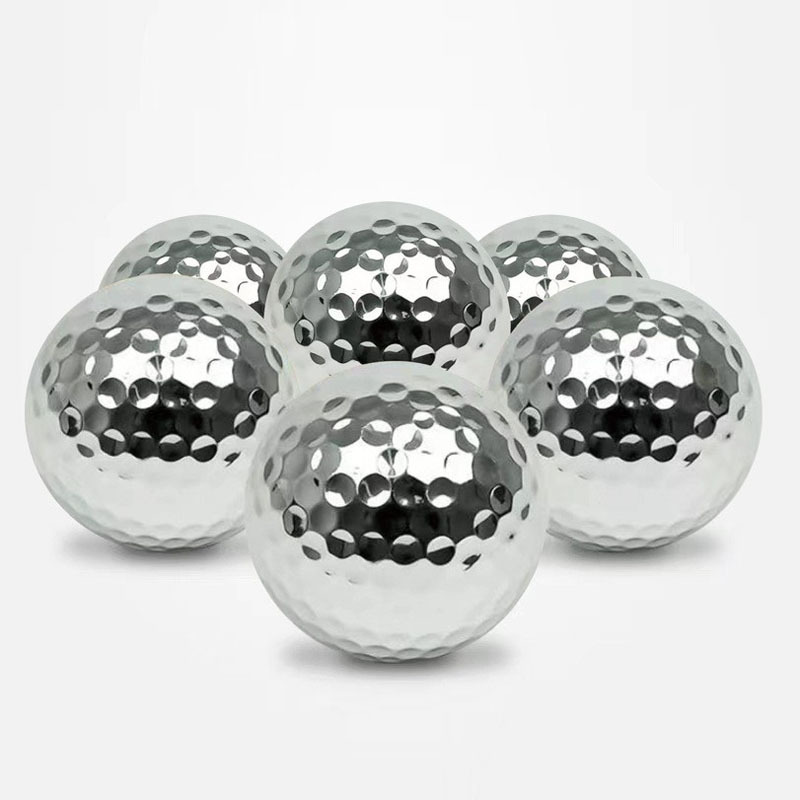 Picture of Golf ball electroplated ball double layer triple layer ball golden silver metal ball sarin gift ball golf practice ball