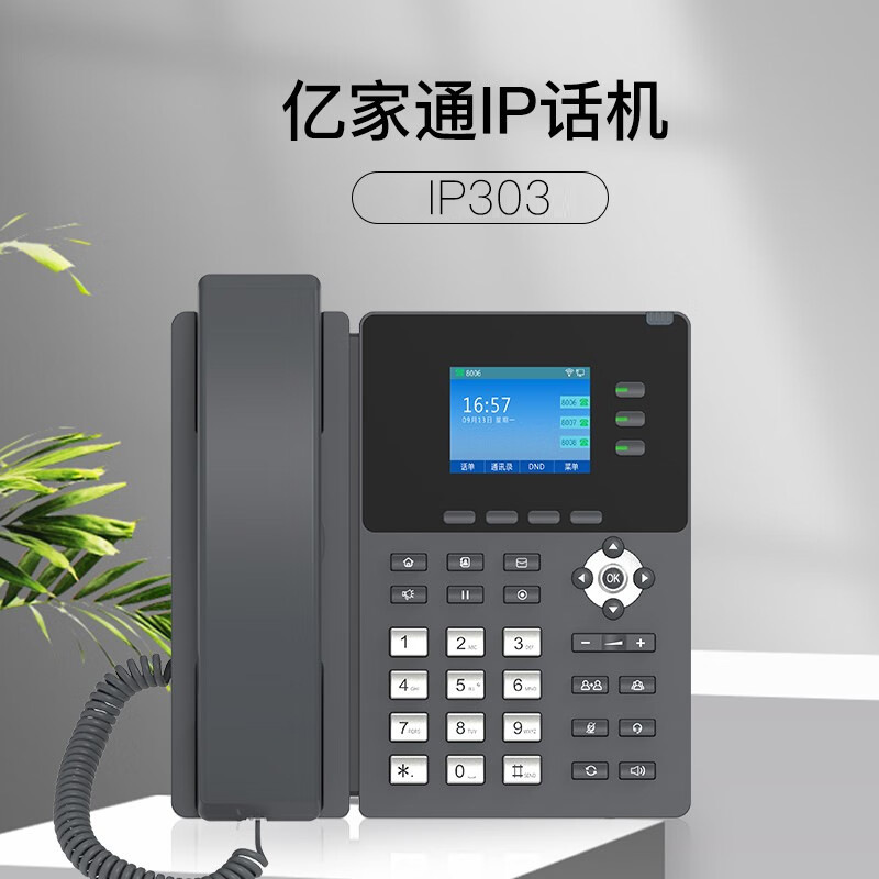Yijiatong IP303 2.4 inch 100 gigabit color screen VOIP phone
