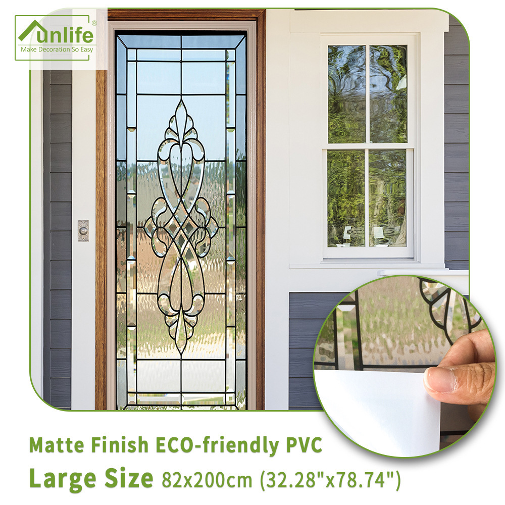FUNLIFE shop color imitation glass decorative door stickers kitchen sliding door wall stickers simple waterproof home decoration stickers DM094