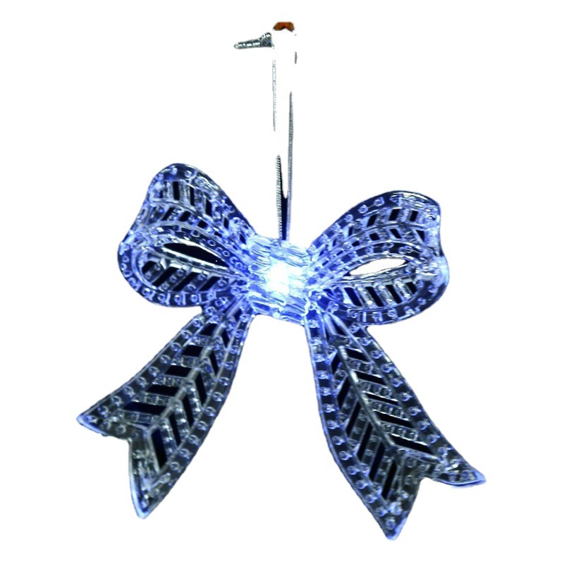 Foreign trade creative plastic transparent snowflake ornaments Christmas decoration pendant led luminous decorations party decorations