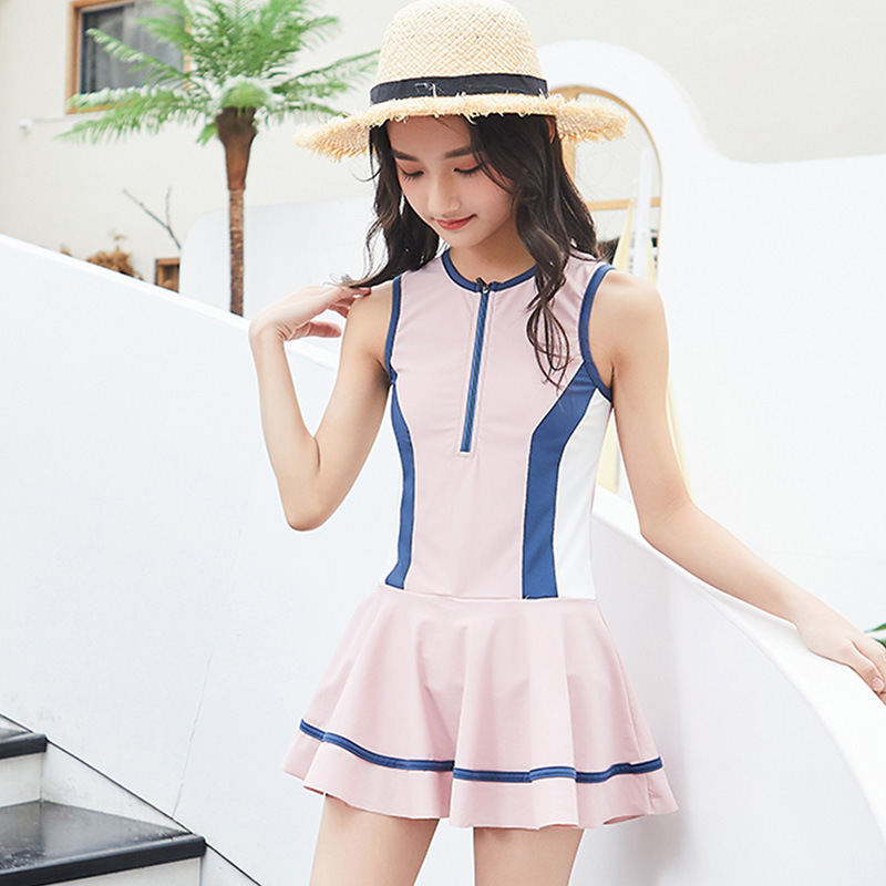 Japanese-style Cute Swimsuit Female Conservative Girl Middle School Student Korean ins Style Small Fresh Sweet Slimming Trendy