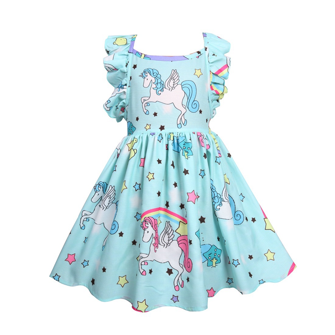 Picture of Cross-border exclusive INS explosions children's clothing Amazon/AliExpress unicorn pink children's dress 36004