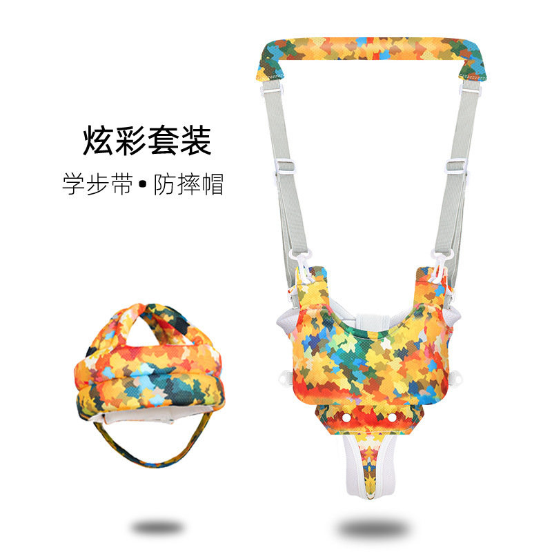 Picture of Children's Toddler Belt Baby Toddler Traction Belt Mesh Breathable Baby Anti-fall Cap Anti-fall suit Factory