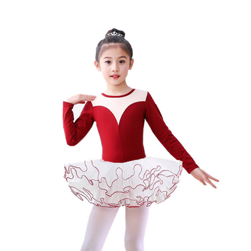 Children's Dance Training Clothes Body Test Ballet Mesh Dress Suit Girls Chinese Folk Dance Training Clothes