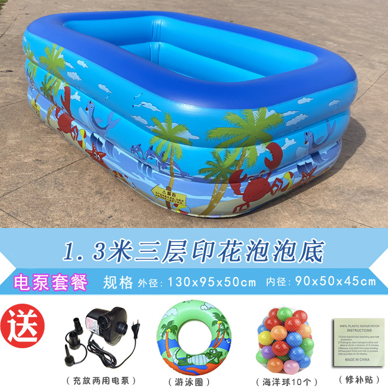 Picture of Inflatable Swimming Pool for Children Thickened Household Extra Large Baby Baby Adult Bath Pool Foldable