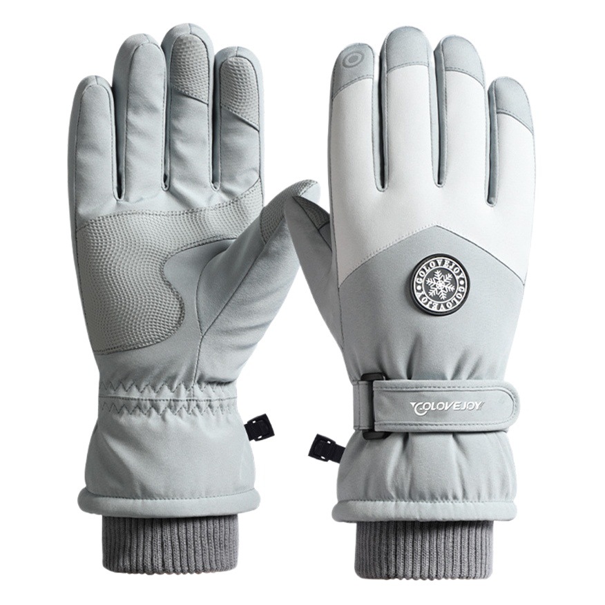 Picture of Winter skiing warm gloves men and women outdoor riding touch screen fleece-lined cold windproof electric car gloves SK15