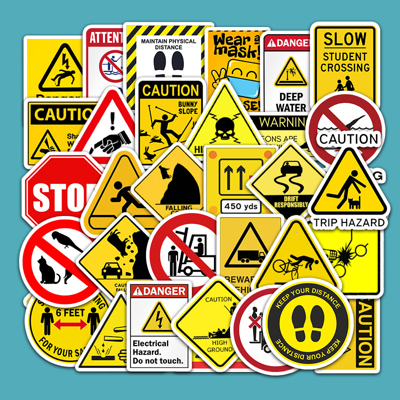 50 road Road logo graffiti stickers luggage laptop mobile phone car skateboard decoration stickers