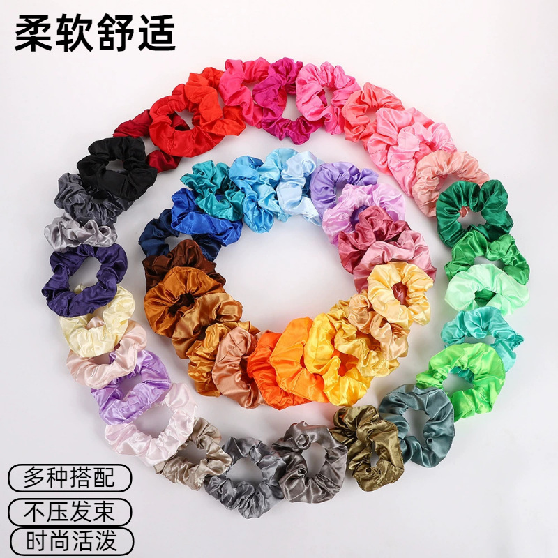 Picture of Cross-Border Amazon Satin Fabric Satin Scrunchie for Women, High-End Bun Hair Tie