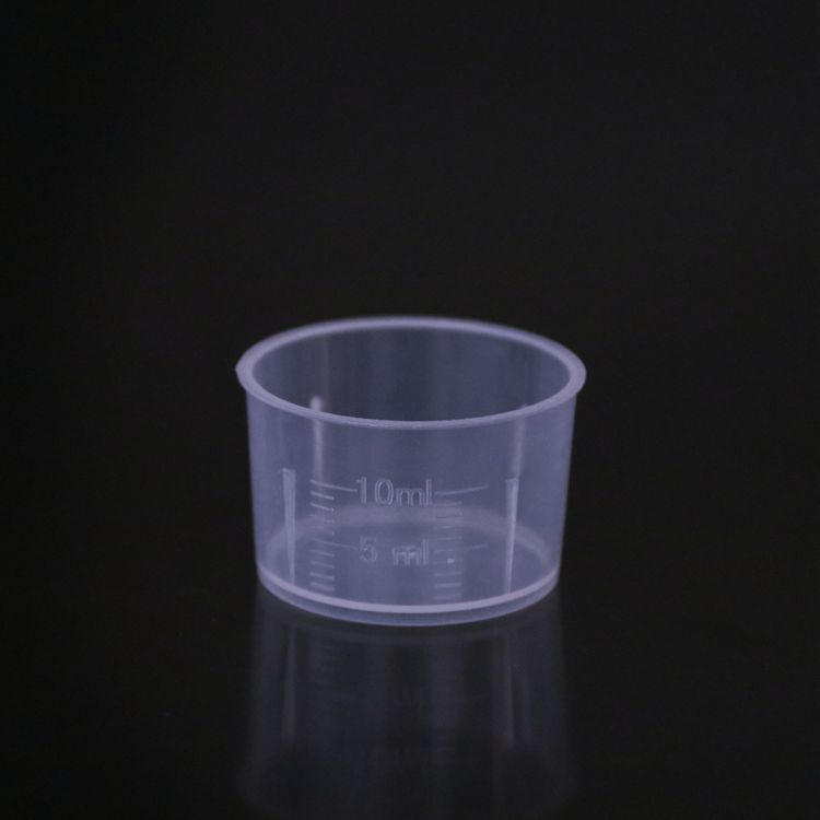 In stock 10ml plastic measuring cup plastic scale measuring cup urine cup pp experimental measuring cup