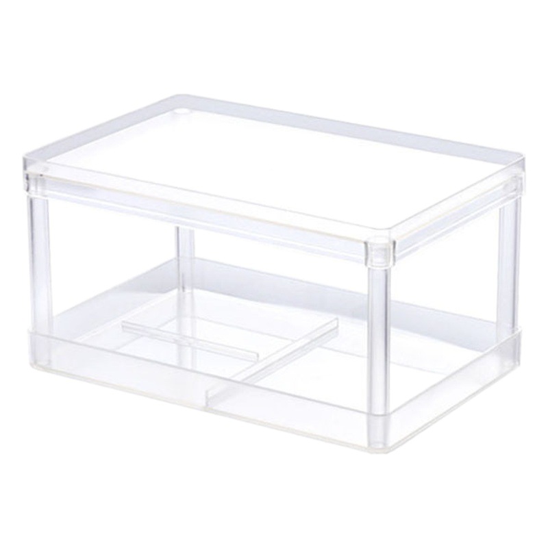 Simple desktop double-layer storage rack transparent frosted storage rack ins student dormitory bedroom storage rack