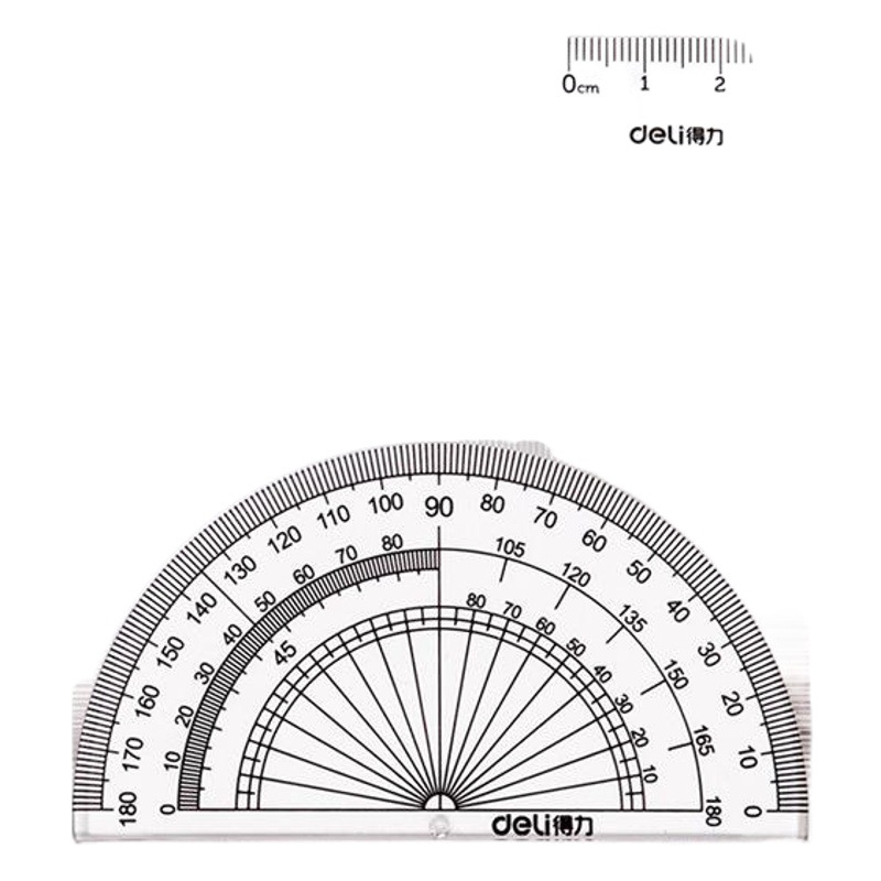 Deli 79529/79530 Student Set Ruler Cool Black Style Four-piece Set Primary School Children's Ruler Ruler