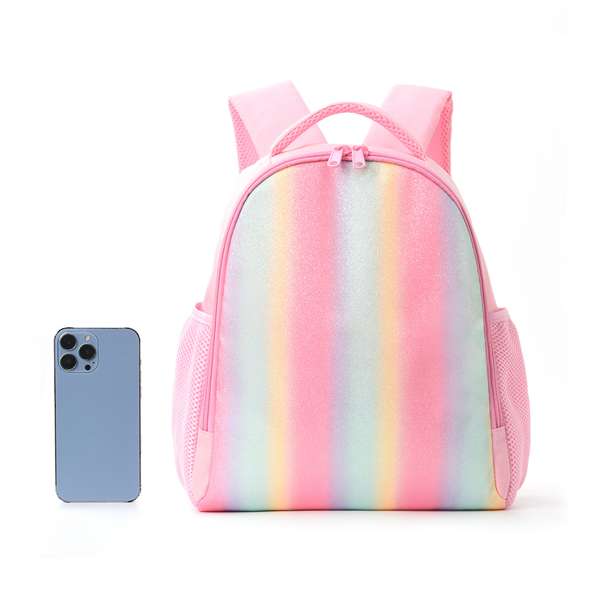 Cross-Border New Children's Backpack Travel Lightweight Casual Backpack Backpack Primary School Student High-Looking Rainbow School Bag