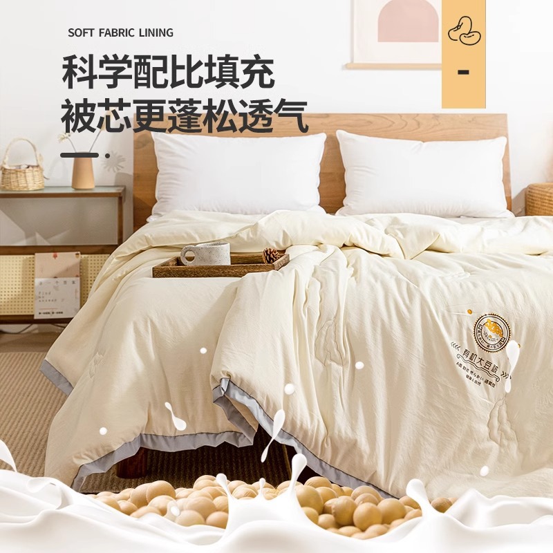 Picture of Soybean Fiber Quilt Winter Quilt Thickened Warm Winter Quilt Core Quilt Autumn Winter Quilt Spring and Autumn Quilt Single Winter