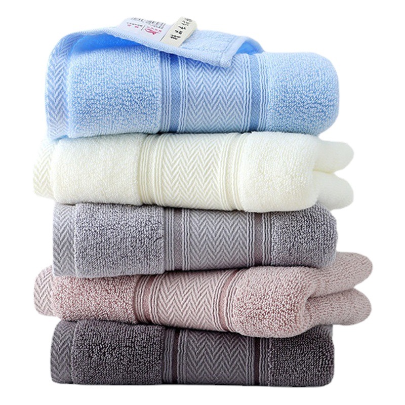Cotton Absorbent Towel Wholesale Plain Color Broken Gift Towel Cotton Supermarket Household Adult Face Towel logo Customization