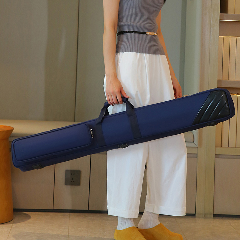 Picture of Foreign Trade Billiard Cue Bag Barrel 6-Hole 8-Hole Satchel 1/2 Billiard Cue Shoulder Handbag 3/4 Storage Cue Bag