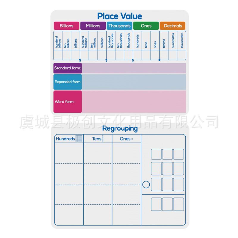 Picture of Double-Sided Small Whiteboard Wooden Frameless Desktop Writing Kidsren's Early Education English Home A4 Message Board Wooden Whiteboard