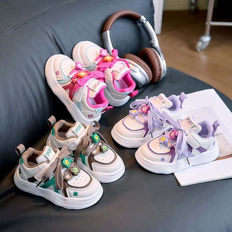 Children's Low-Cut Sneakers 2025 Spring & Fall New Korean Style Fashionable Soft-Soled Non-Slip Breathable Sports and Casual Shoes for Kidsren