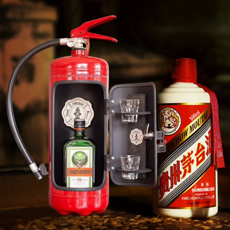 Picture of Cross-Border New Fireextinguishermini Bar Mini Fire Extinguisher Wine Box Portable Wine Cabinet Wine Storage Box