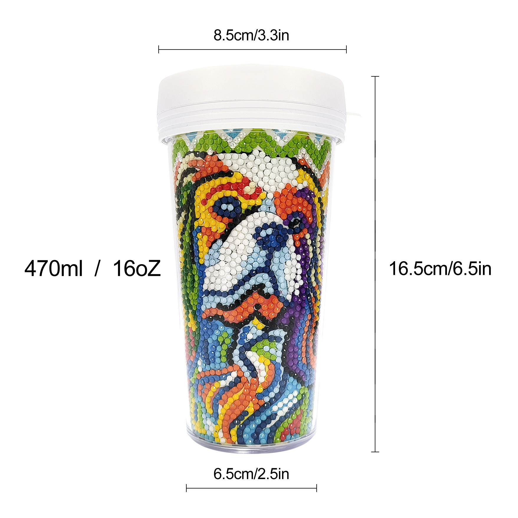Picture of Diamond Painting Peripherals, New and Unique Cups, Cross-Border Supply, Diamond Stickers, Embroidery, DIY Handmade Full Diamond Creative Decorative Paintings Wholesale