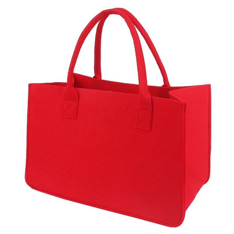 Felt Bag Handbag Custom Logo Storage Gift Bag Shopping Bag Large Capacity Hand Carry Shoulder Tote Bag Custom Made