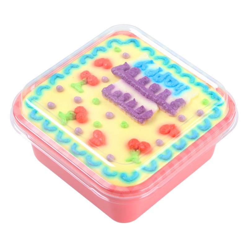 ins Style Internet Celebrity Hand-painted Cake Packaging Box Baking Dessert Point Macaron Picnic Packaging Bento Lasagna Box