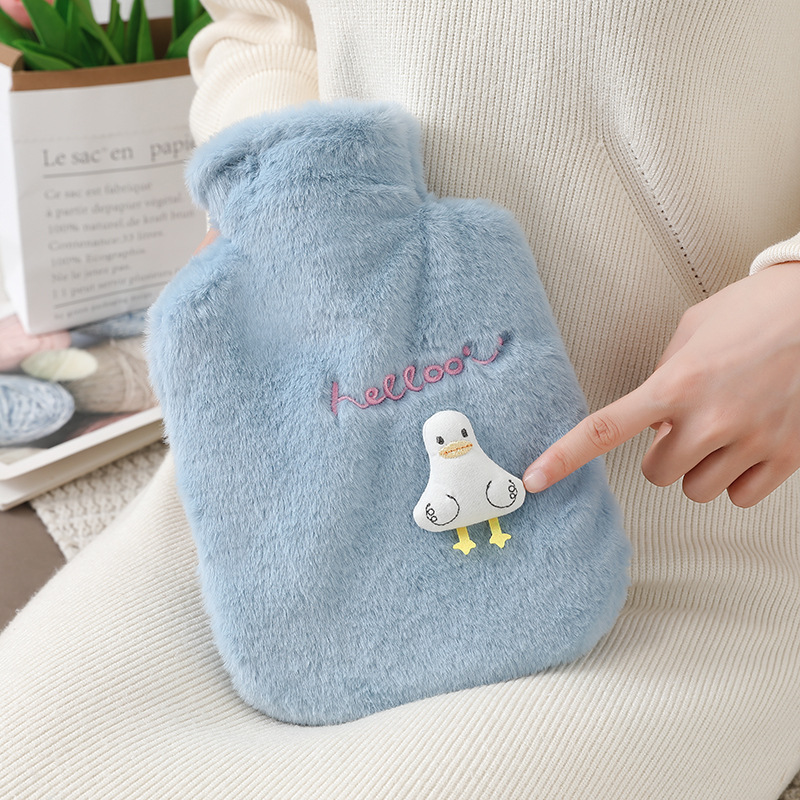 Picture of New Cute Plush Hand-Held Water-Filled Hot Water Bottle Thickeneded Explosion-Proof Pvc Hot Water Bottle Removable and Washable Spot Wholesale