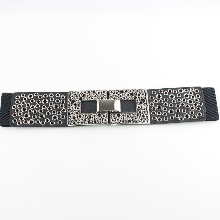 Picture of European and American simple all-match women's elastic belt waist seal princess dress decorative belt elastic Korean fashion women's belt