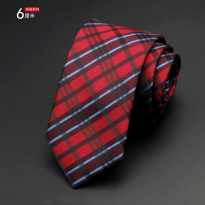 Picture of Men's Tie Korean Style Casual Polyester Silk Narrow Business Fashion Groom Wedding 6cm Small Tie