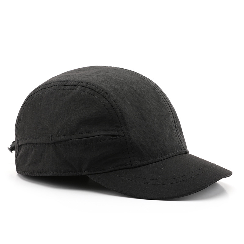 Picture of Japanese Male Personalized Short Eave Solid Color Light Plate Quick-drying Cap Outdoor Travel Sun Hat Baseball Cap
