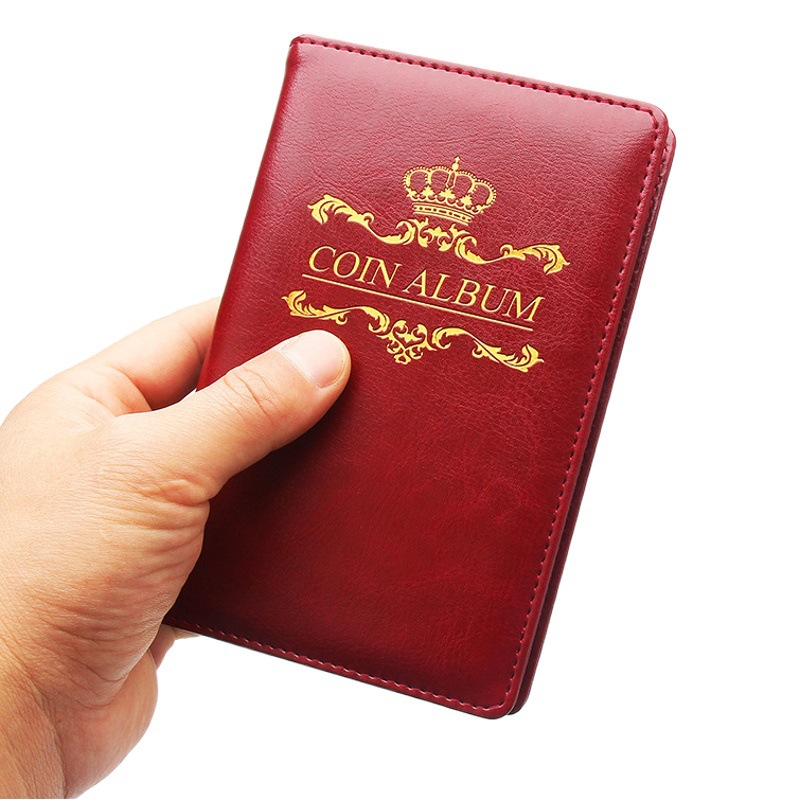 Crown Coin Book Cross-border Foreign Trade Commemorative Coin Collection Book Rose Leather Large Capacity AliExpress