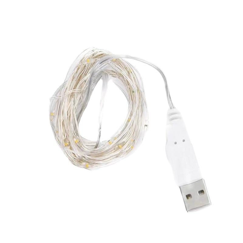 Hot Selling USB Copper Wire Light String 8 Functions with Remote Control Light String Christmas Holiday Wedding Arrangement Decoration Foreign Trade Lanterns