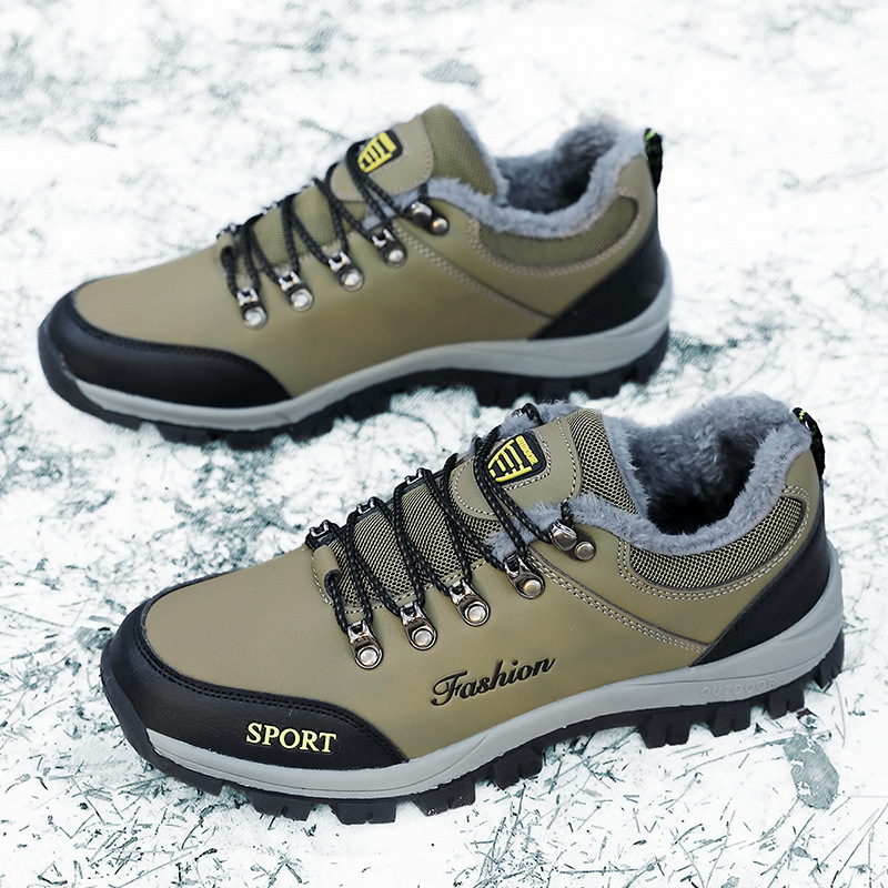 Cross-border Explosions Autumn and Winter plus size Men's Shoes Outdoor Hiking Shoes Men's Low-top Lace-up Anti-slip Wear-resistant Hiking sneaker