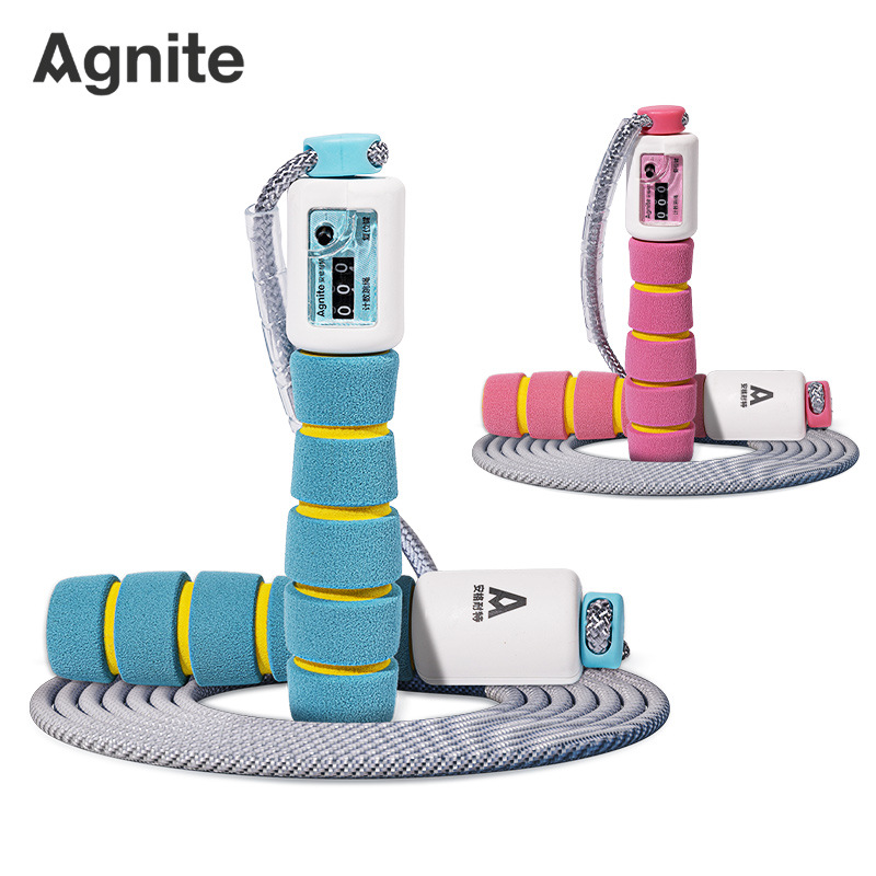 Deli Angnaite FT901 mechanical counting rope skipping 2.8m cotton rope foam handle is not easy to knot students