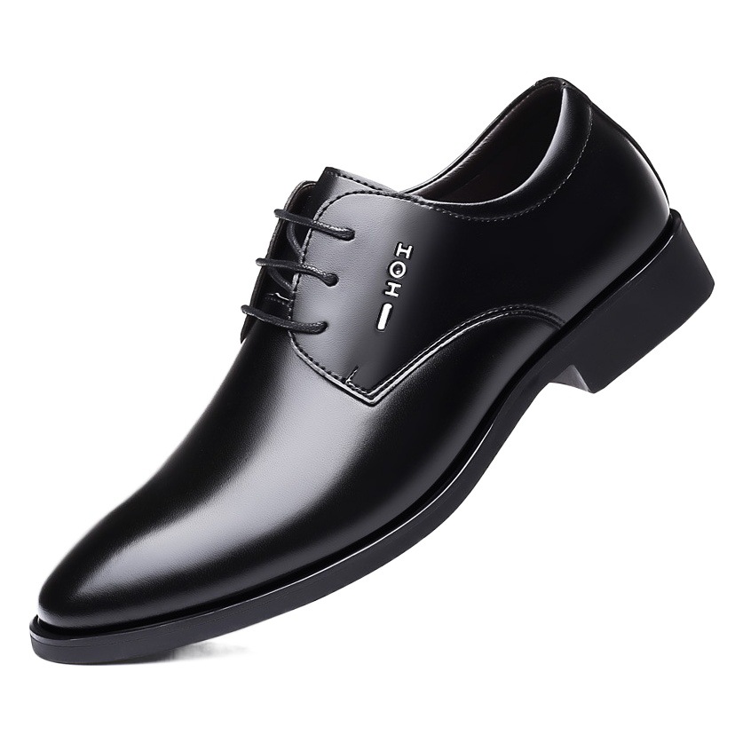 2022 Autumn New Men's Business Formal Leather Shoes Men's Genuine Leather Lace Heightening 6cm Leather Shoes Single 1058