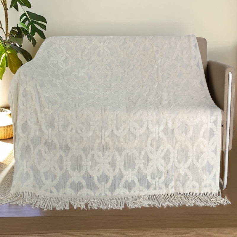 Picture of 3A003 Terry Chain Casual Blanket Pure Color Knitted Blanket Sofa Cover Blanket Bed and Breakfast Hotel Versatile Bedside Blanket