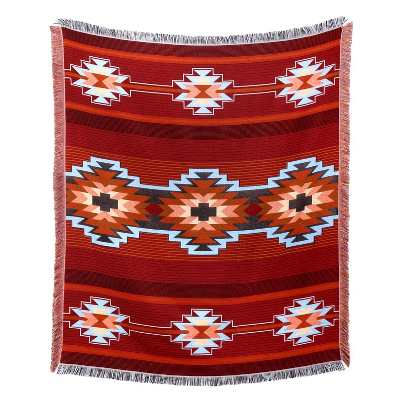 Modern simple Jacquard line blanket geometric tapestry camping blanket picnic mat universal sofa blanket sofa towel floor mat carpet
