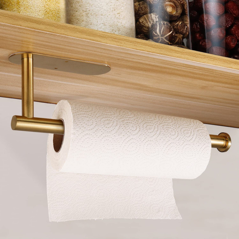 Picture of Stainless Steel Kitchen Punch-Free Nail-Free Cabinet Napkin Paper Holver Tissue Holver Preservation Film Holver Toilet Paper Holver Roll Paper Hold