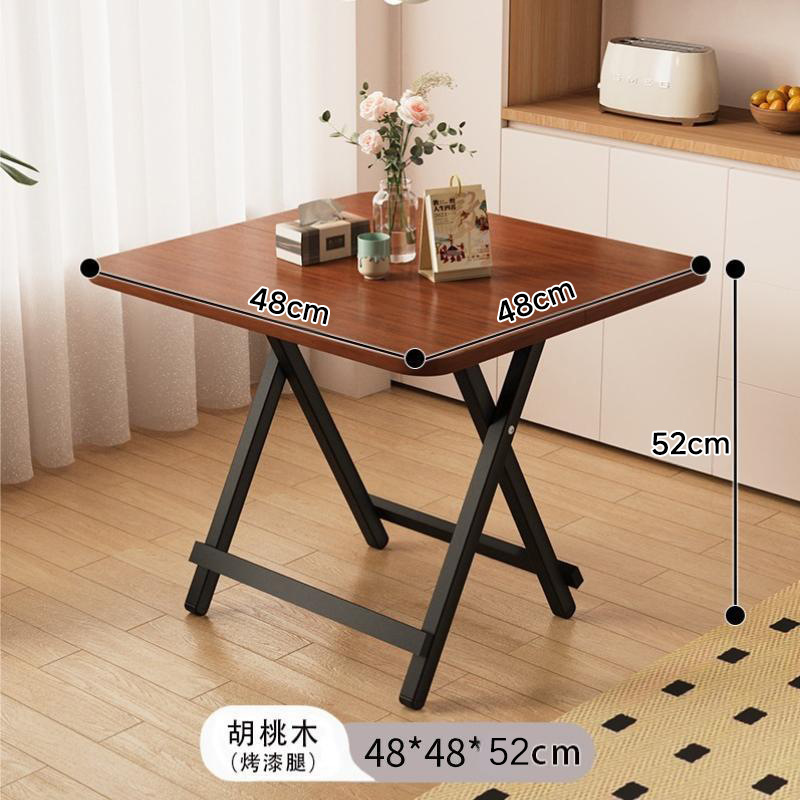 Foldable table, dining table, user-friendly small table, simple round table, rental house, outdoor portable stall, dining square table