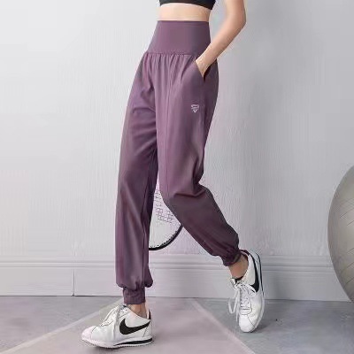 Picture of 2025 Spring and Summer Sports Yoga Pants Women's High Waist Gym Training Pants Casual plus size Loose Breathable Slim Thin