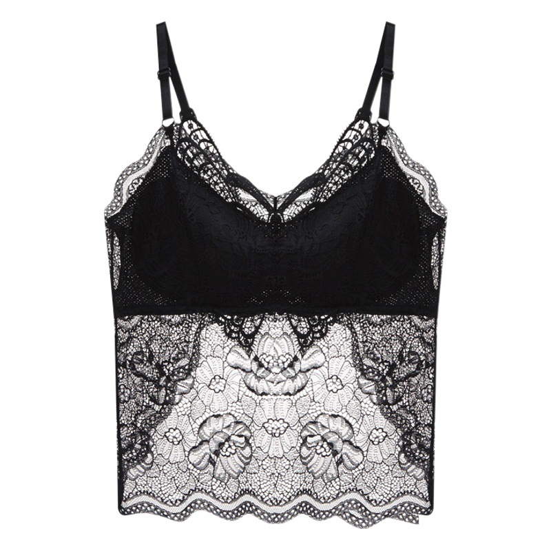 2022 Spring and Summer New Butterfly Lace Hollow Beautiful Back Wrap Chest Sling Outer Wear Base Belt Chest Pad Internet Celebrant Tube