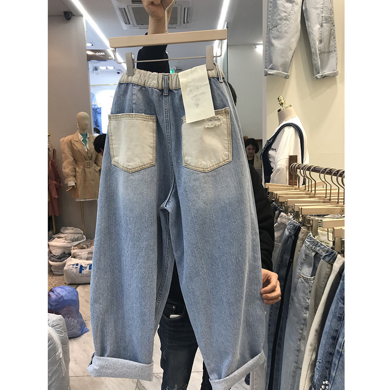 Jeans for Women 2025 New Style Elastic Waist Slimming Look Harem Pants Loose Casual Spring and Summer Plus Size Women's Carrot Pants
