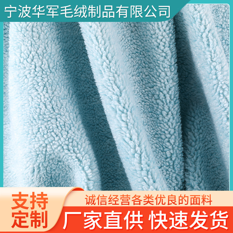Ready Supply of Blue Lamb Wool Polyester Single-Sided Particle Lamb Velvet Fabric Home Clothes Clothing Jacket Shoe Velvet