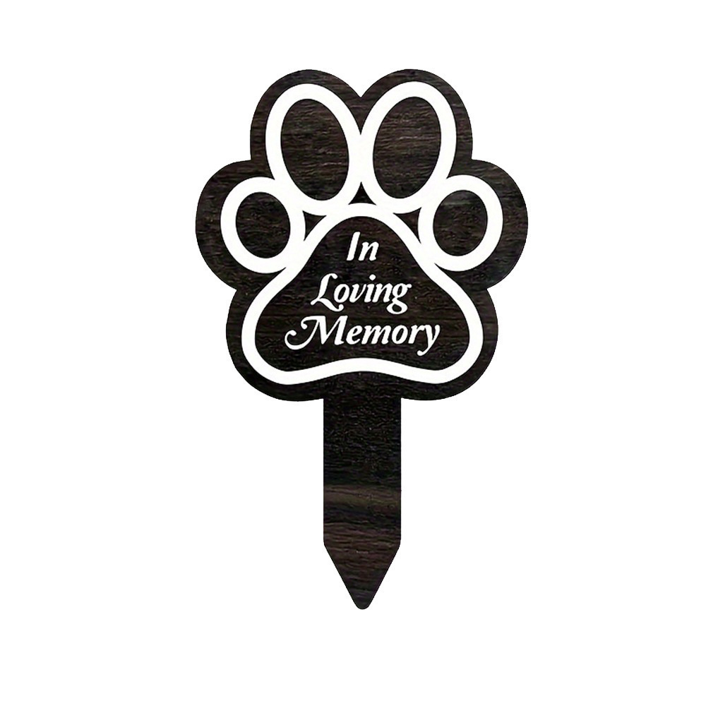 in stock Pet Memorial Supplies Dog Memorial Plate Cemetery Plate Funeral Plate Dog Footprint Garden Courtyard Decorations