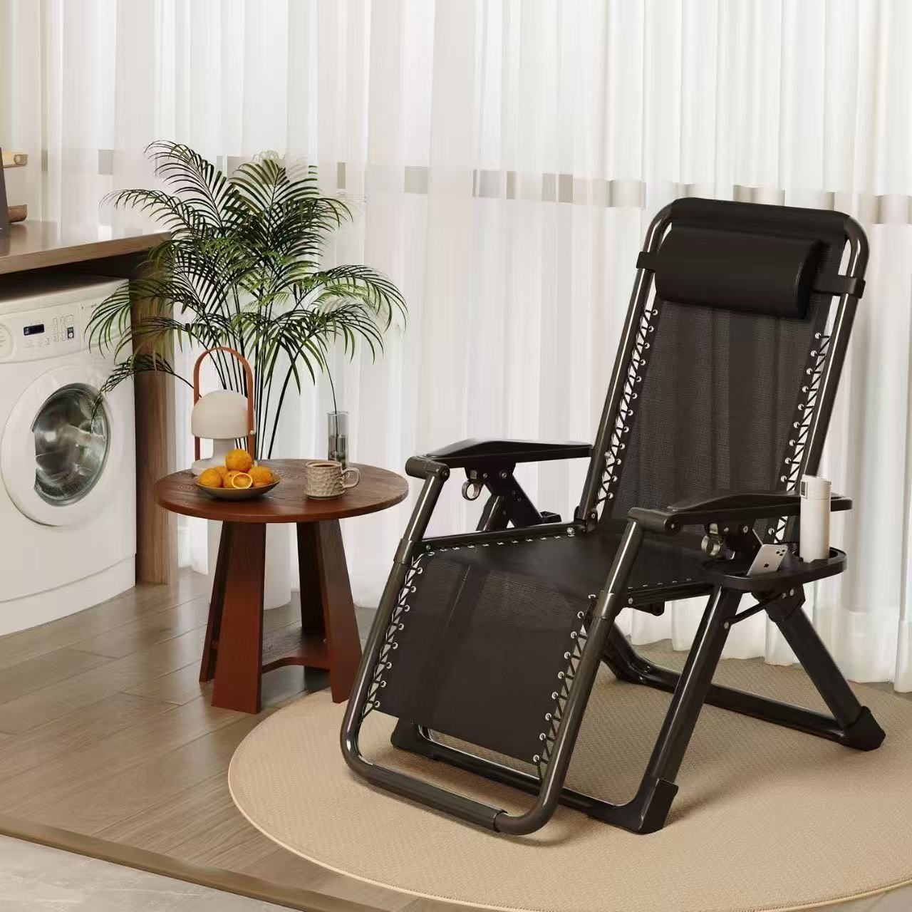 2025 new recliner folding lunch break nap sitting and sleeping dual-purpose chair back chair home leisure lazy chair can be reclined