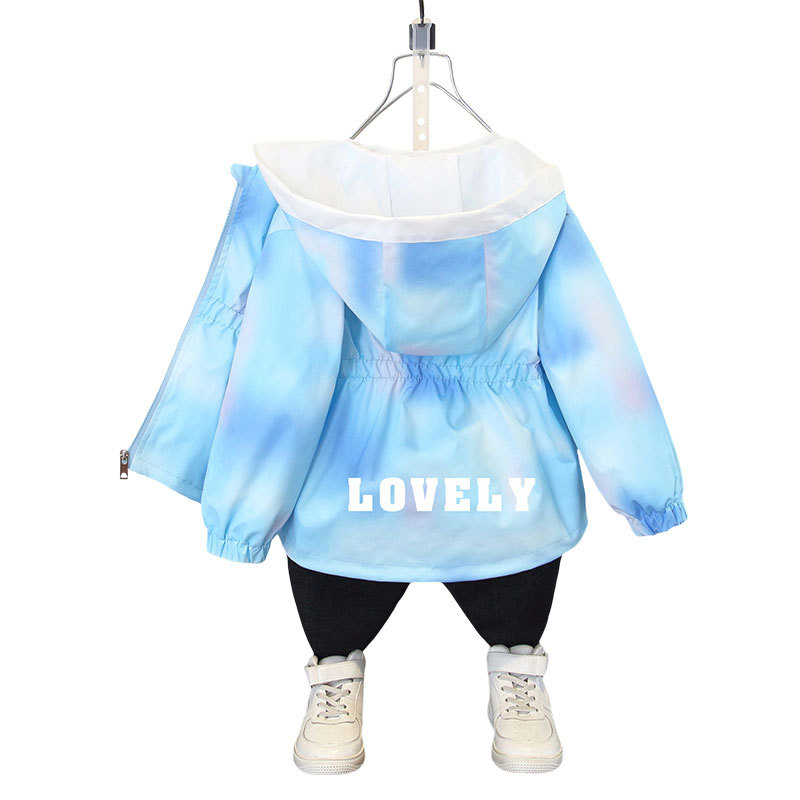 Picture of Girls' Coat Spring and Autumn 2025 New Children's Western Style Fashionable Baby Girl's Spring Hooded Rush Clothes Spring Coat