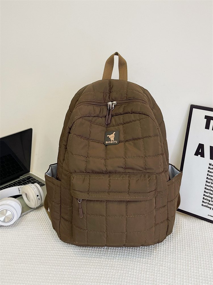 Picture of Cotton Bag Niche Design Backpack Autumn and Winter Women's 2025 New Backpack Junior High School Girl Female College Student Schoolbag
